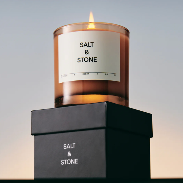 Salt & Stone Candle - Saffron & Cedar